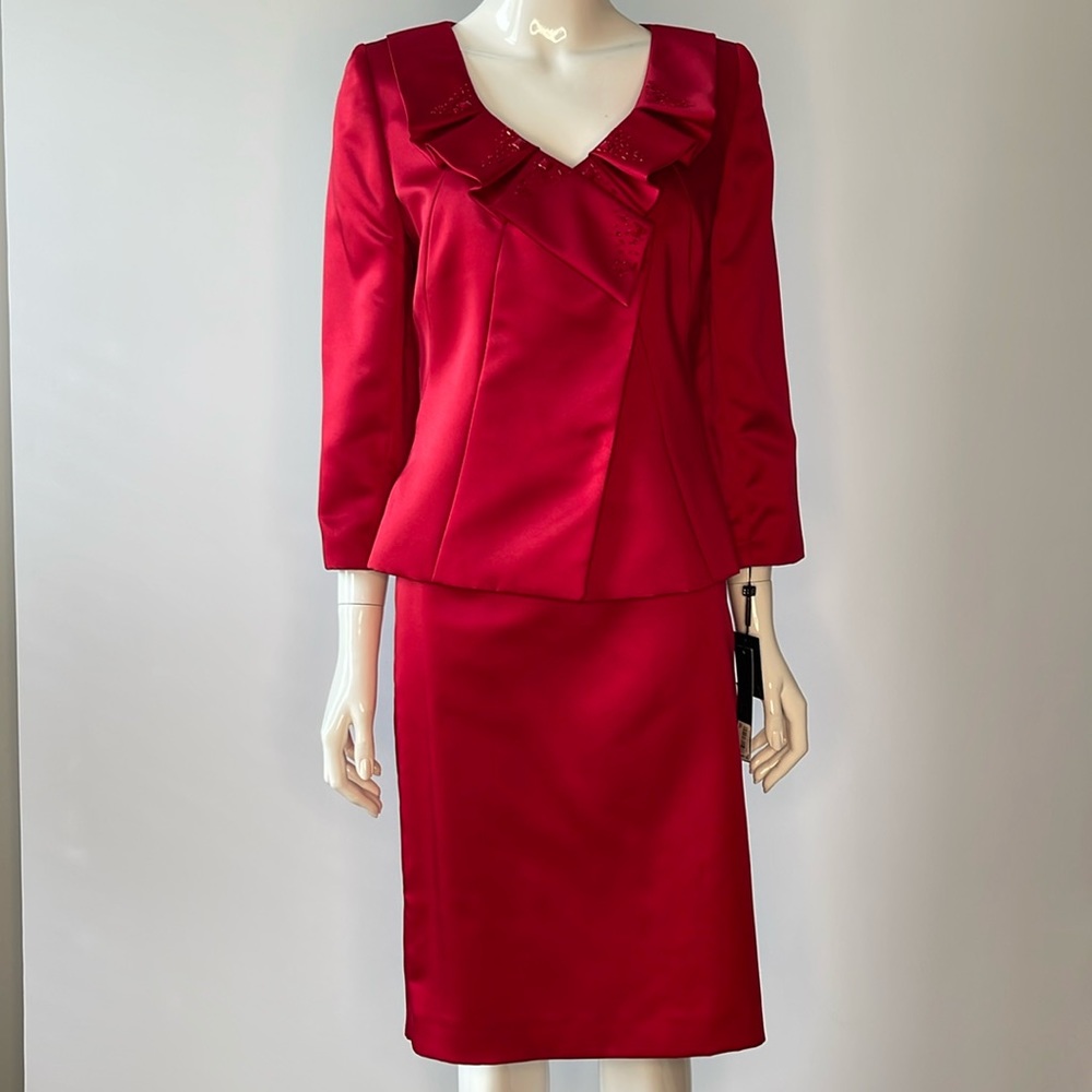 Red Hot Tahari Ladies Suit Set